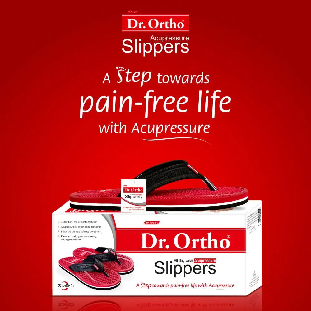 Dr. Ortho Orthopedic Acupressure Slippers for Men & Women | Pain Relief Flip Flops | Comfortable Anti-Slip Footwear