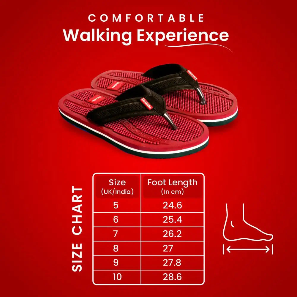 Dr. Ortho Orthopedic Acupressure Slippers for Men & Women | Pain Relief Flip Flops | Comfortable Anti-Slip Footwear